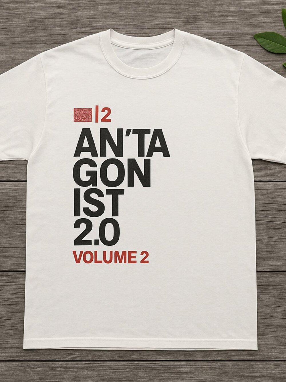 Antagonist 2.0 Volume 2 Graphic T-Shirt | Bold Typography Tee | Streetwear White